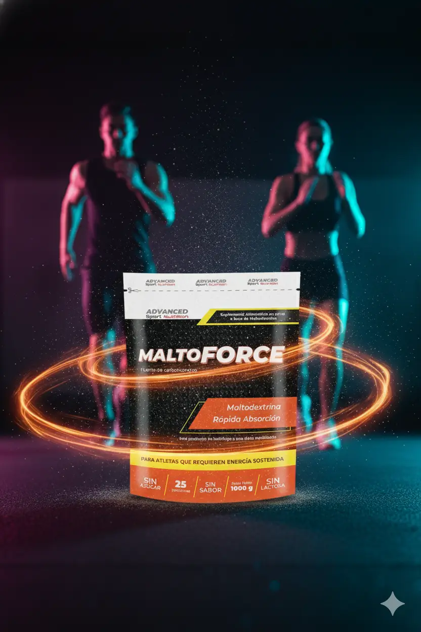 Suplemento en polvo a base de Maltodextrina, una fuente de carbohidratos de rápida absorción para energía sostenida.
